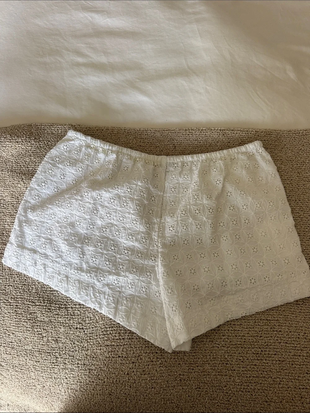 J. Crew White Eyelet Shorts